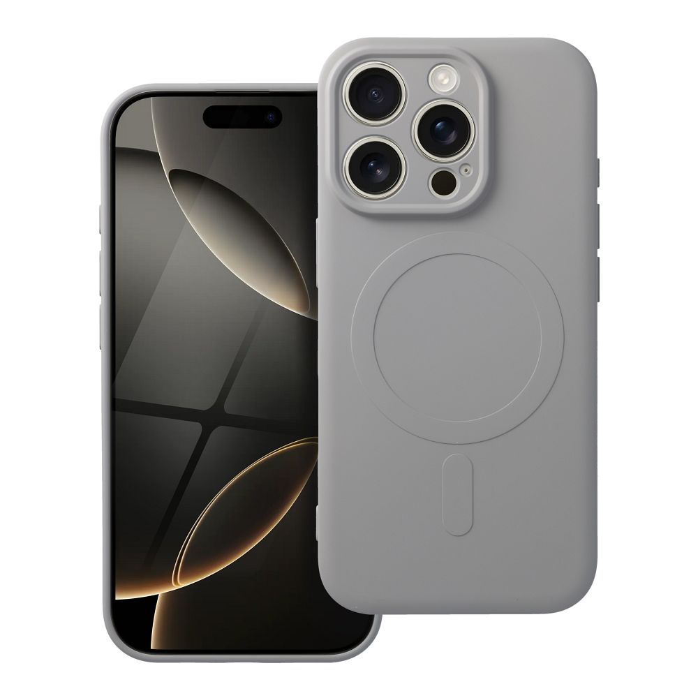 Silikoninen Mag Cover iPhone 16 PRO:lle yhteensopiva MagSafen kanssa titaani