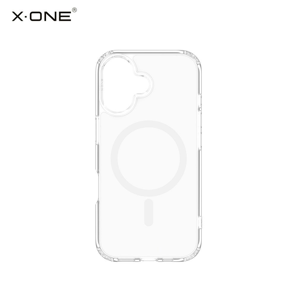 X-ONE Endura Clear Suojakuori (MagSafe yhteensopiva) - Apple iPhone 16 Plus:lle läpinäkyvä
