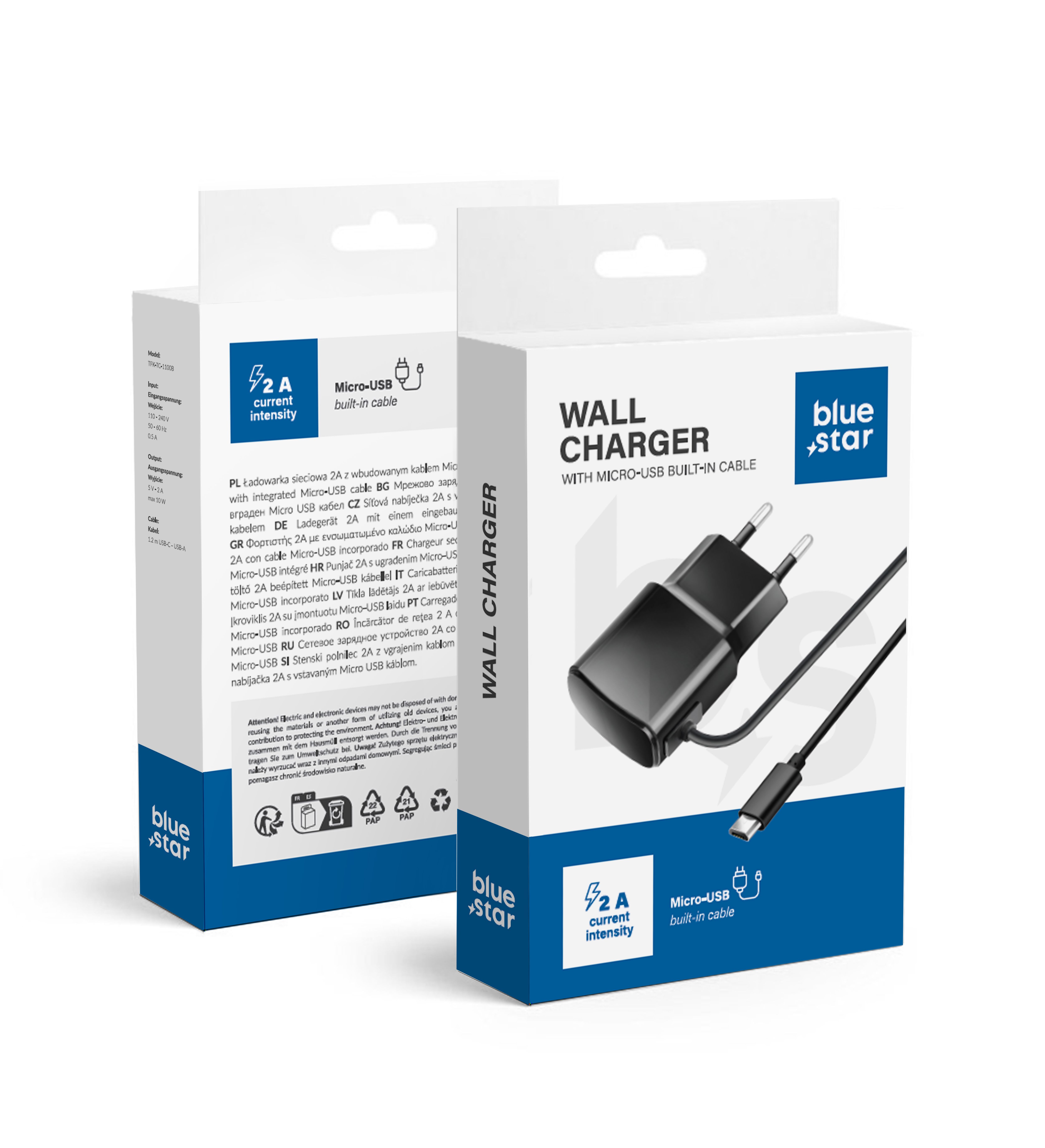 Charger Blue Star 10W MicroUSB black
