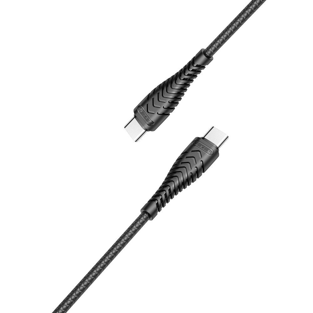 Kaapeli Type C - Type C VEGER PD 3A 60W V106 1,2 m musta