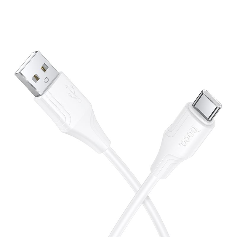 Hoco silikoninen USB-A - USB-C -kaapeli 3A 1 m X124 - valkoinen