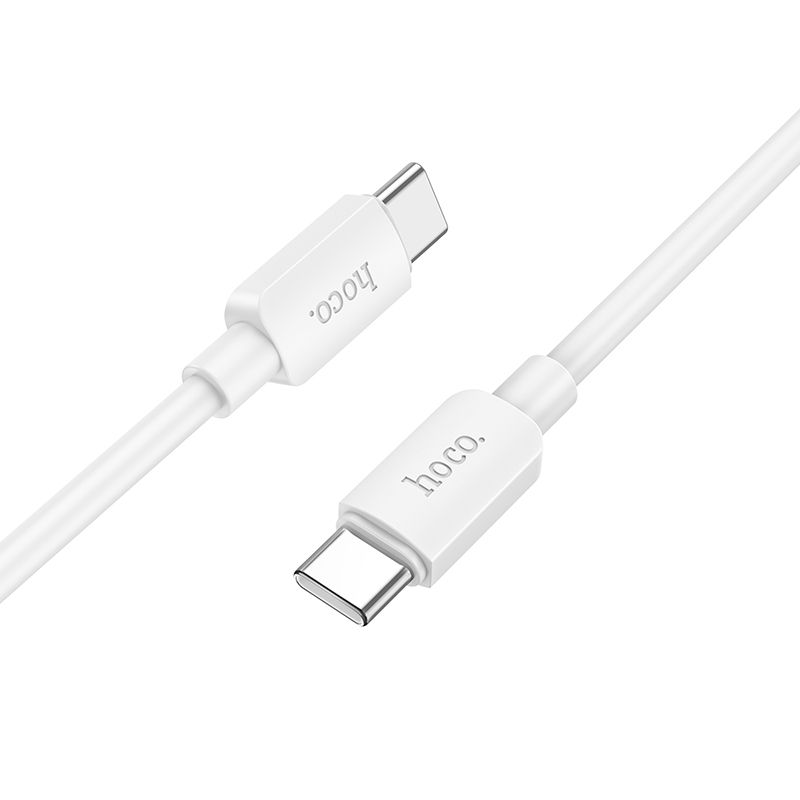 Hoco USB-C - USB-C -kaapeli 3A 60W 1 m X96 valkoinen