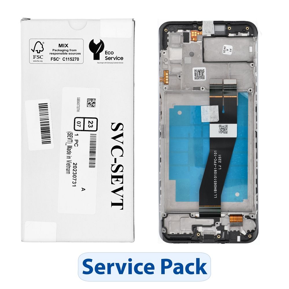 ServicePack LCD-näyttö SAMSUNG A03s A037G GH81-21233A