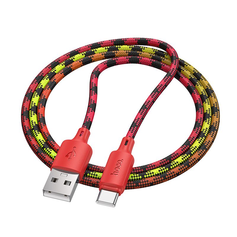 Kaapeli USB A - USB C Hoco 3A 1 m X116 gradientti punainen