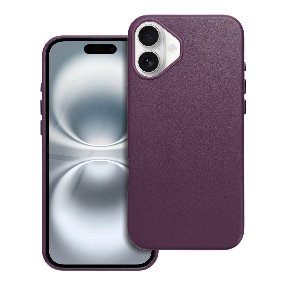Case Leather Mag Cover (MagSafe) for iPhone 16 Plus purple