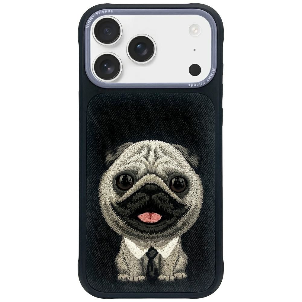 NIMMY Big Eyed Pet 2.0 Dog -suojakuori iPhone 17 Pro, musta