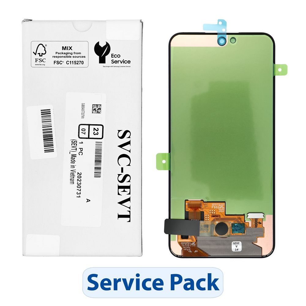 ServicePack LCD-näyttö SAMSUNG A35 5G A356B GH82-34224A ilman kehystä