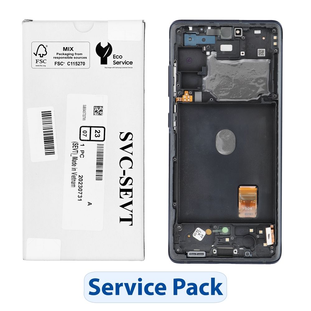 ServicePack LCD Display SAMSUNG S20 FE 4G 5G GH82-24219A Blue