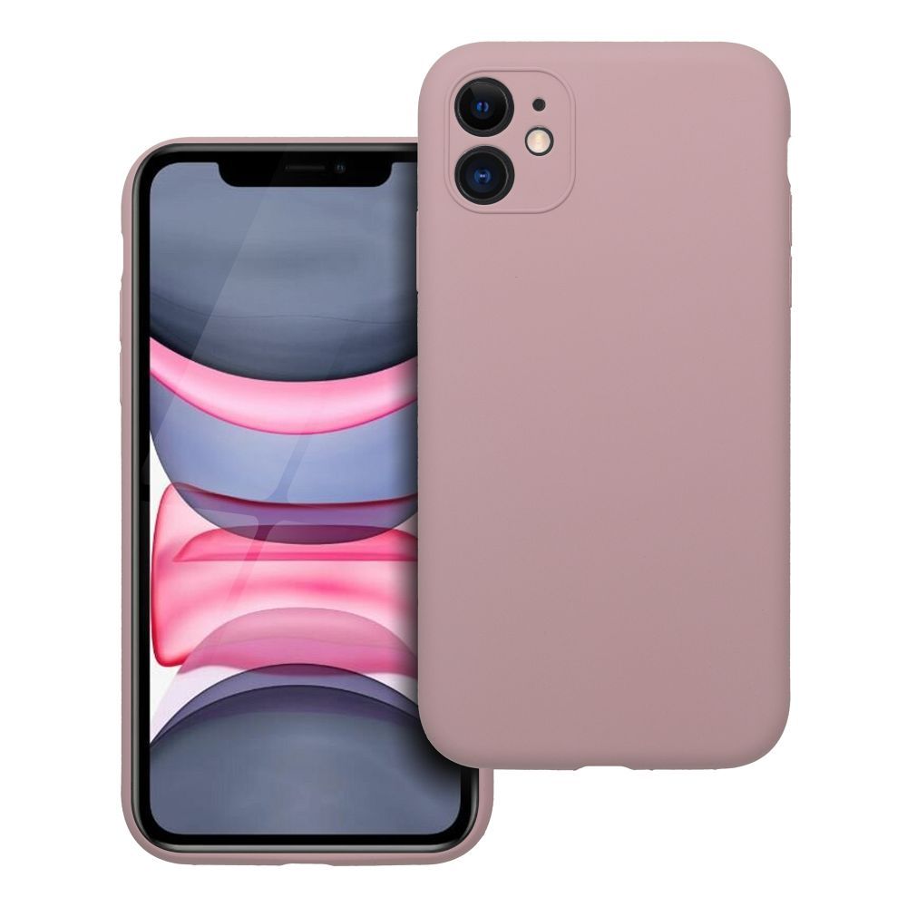 Suojakuori iPhone 11 Silikoni 2mm puuterinvaaleanpunainen