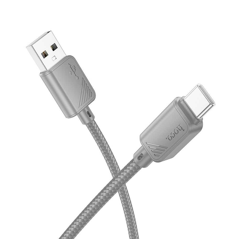 Hoco USB-A - USB-C -kaapeli 3A 1 m X113 - harmaa