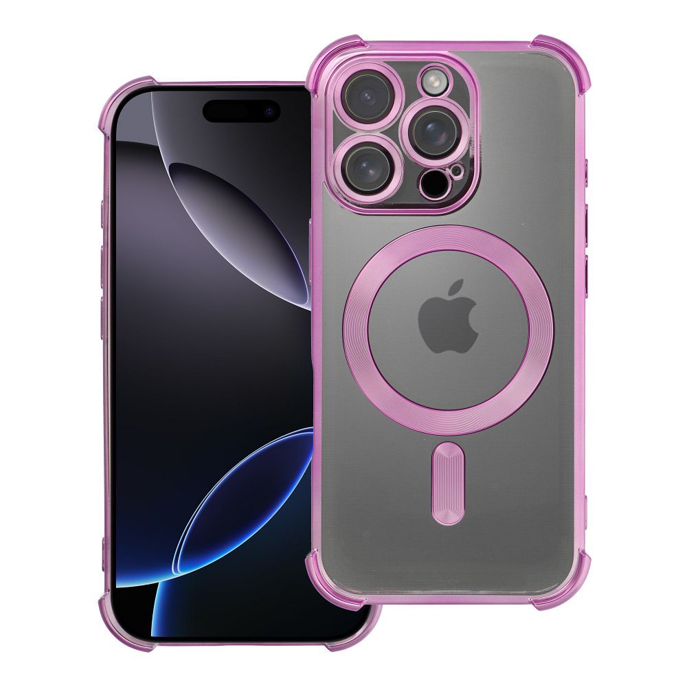 Suojakuori iPhone 16 PRO:lle Antishock Electro MagSafe-yhteensopiva violetti