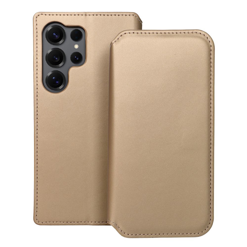 DUAL POCKET kirjakotelo SAMSUNG S25 Ultra kulta