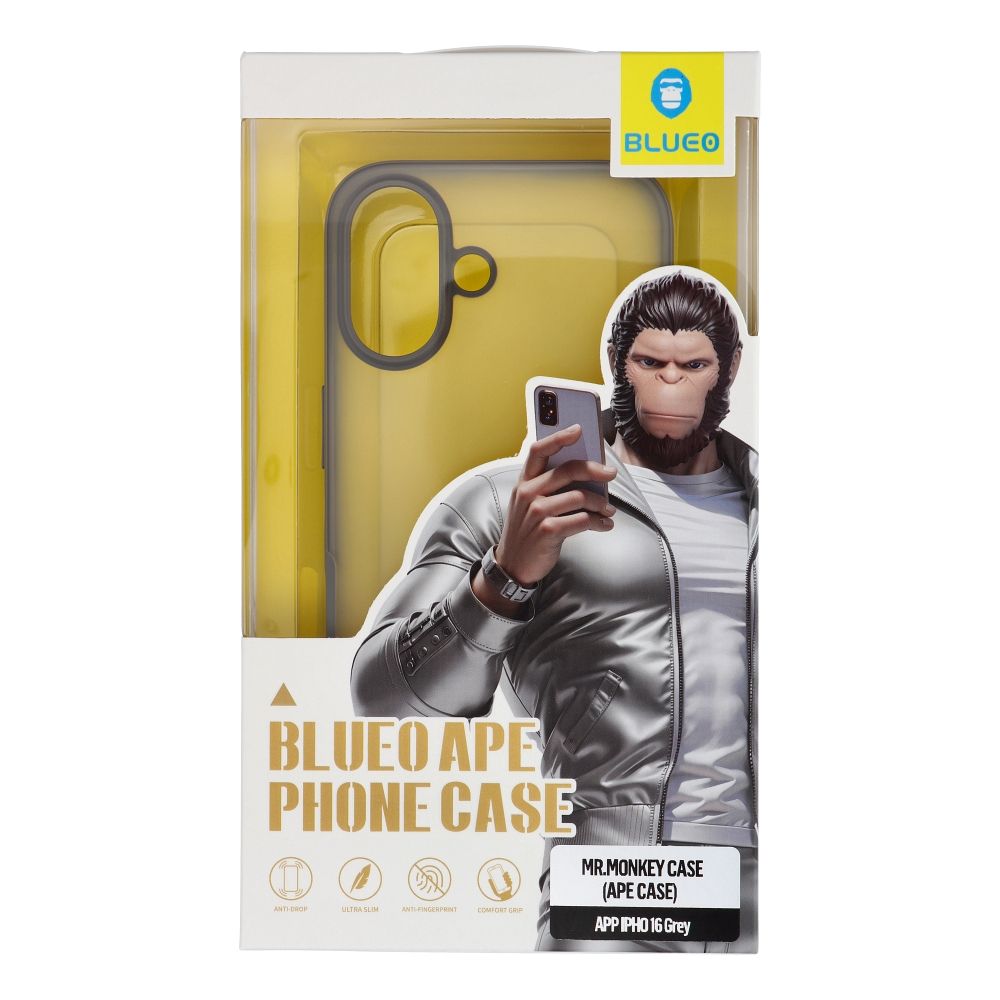 BLUEO APE Puhelimen suojakuori - Apple iPhone 16 harmaa