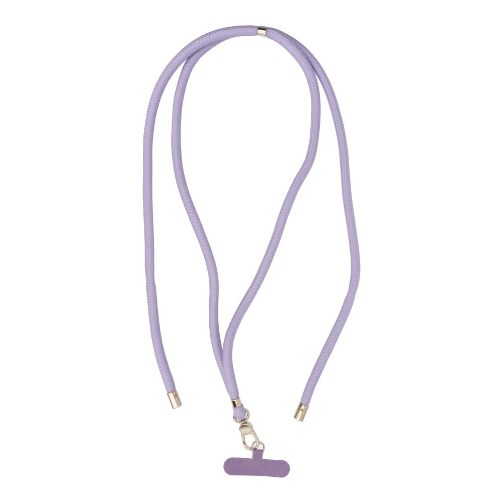 SWING (8mm) Puhelimen nauha säädettävällä pituudella / narun pituus 165 cm (max 82,5 cm silmukassa) / olalla tai kaulassa - violetti