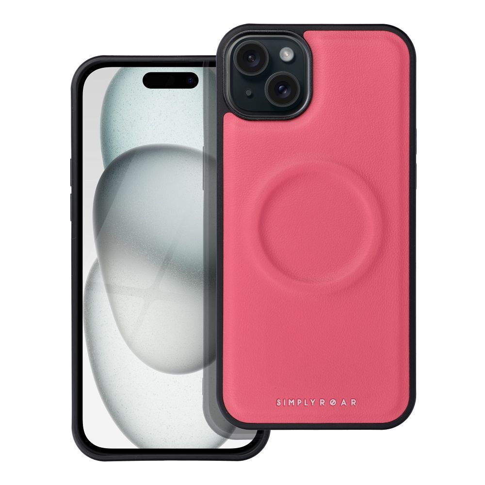 ROAR MAG MORNING suojakuori iPhone 15 Plus:lle kuuma vaaleanpunainen