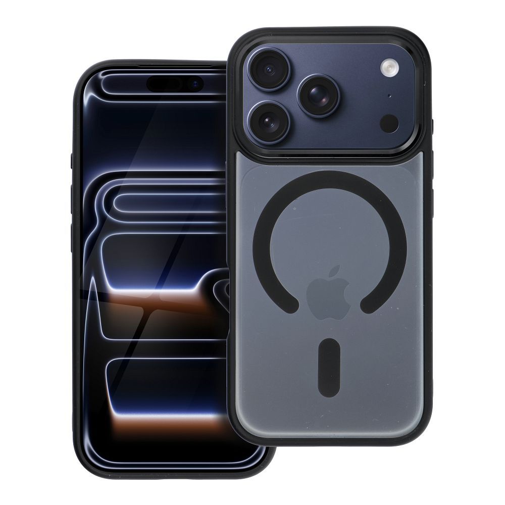Suojakuori iPhone 17 PRO:lle Full Matte Mag Cover yhteensopiva MagSafe musta