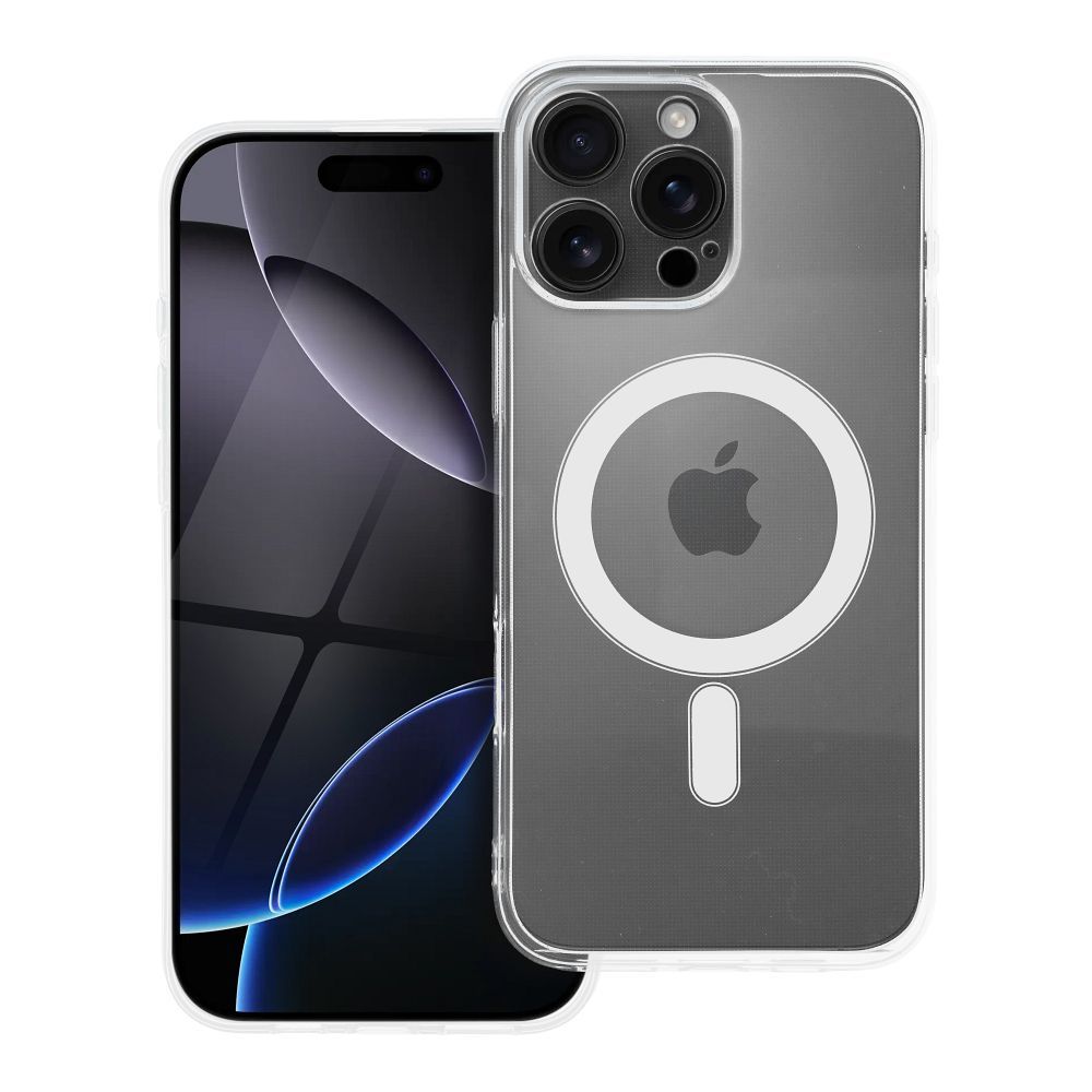 Suojakuori iPhone 16 PRO MAX:lle Clear Case 2 mm Mag Cover yhteensopiva MagSafe (kameransuoja) läpinäkyvä