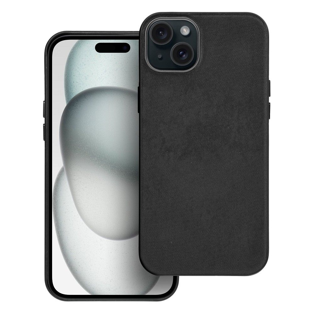 Suojakuori iPhone 15 Plus:lle Woven Mag Cover MagSafe-yhteensopiva musta