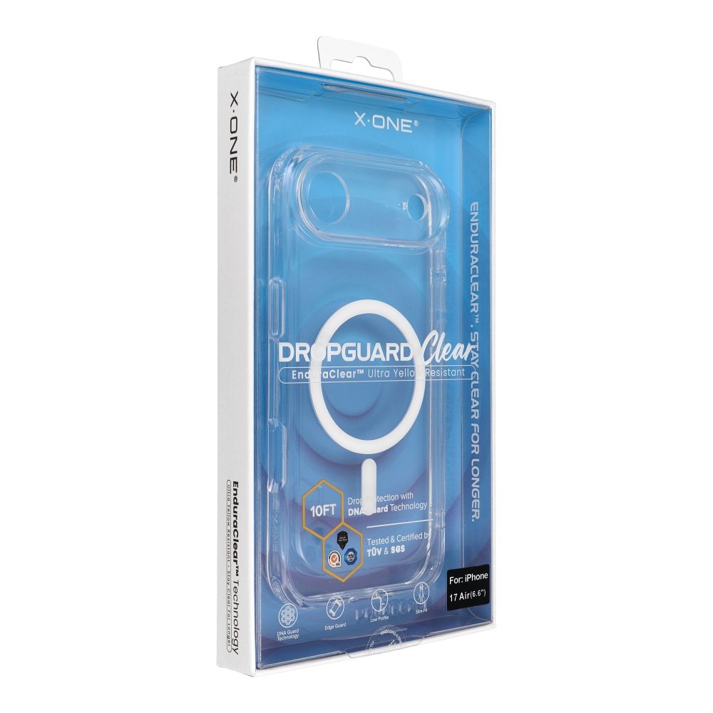 X-ONE Endura Clear Suojakuori (MagSafe yhteensopiva) - Apple iPhone 17 Air:lle läpinäkyvä