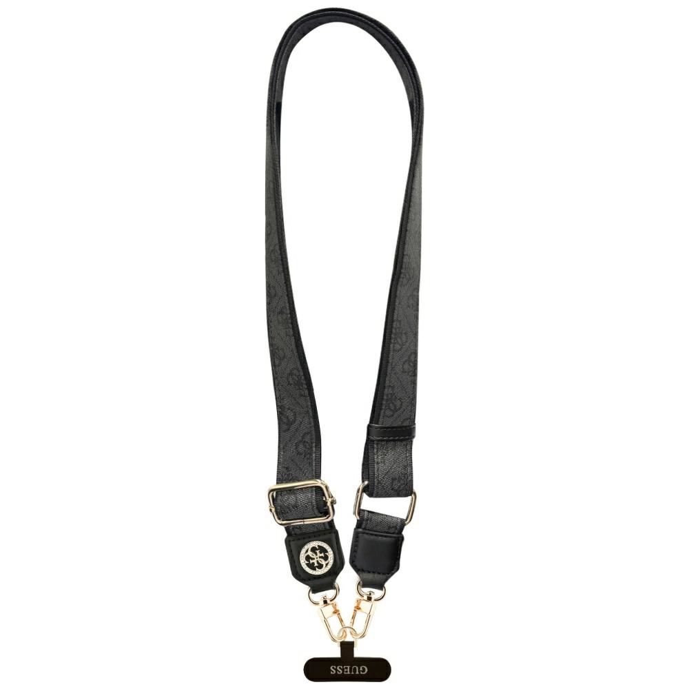 GUESS yleishihna GUUCNP4DGMK (4G PU -hihna, kiinnitin, Strass-metallilogo) musta
