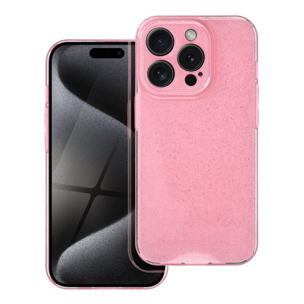 Suojakuori iPhone 15 PRO:lle kirkas suojakuori 2 mm Blink vaaleanpunainen