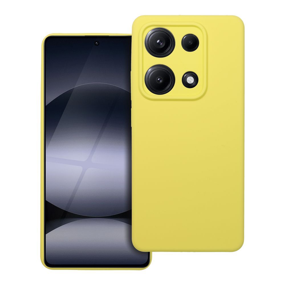 Case for Xiaomi Redmi Note 14S Silicone 2mm (camera protection) yellow
