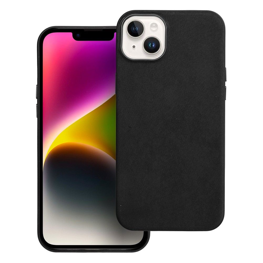 Suojakuori iPhone 14 PLUS:lle Woven Mag Cover yhteensopiva MagSafe musta