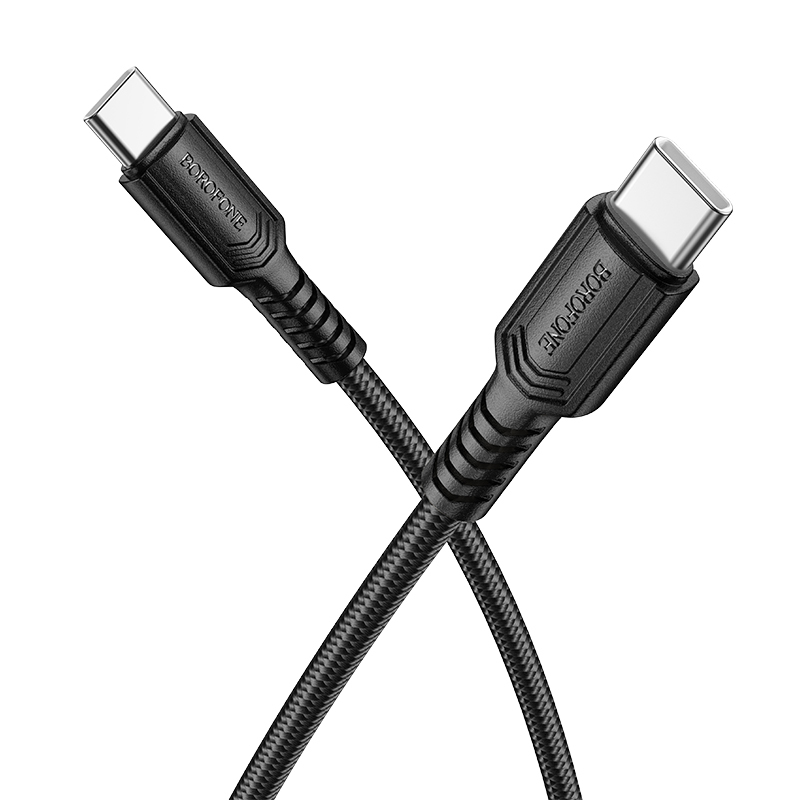 Borofone kaapeli BX116 Certain - Type C - Type C - PD 60W 3A 1 metri musta