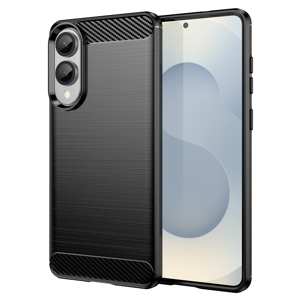 Carbon Suojakuori Samsung Galaxy S25 Edge:lle musta