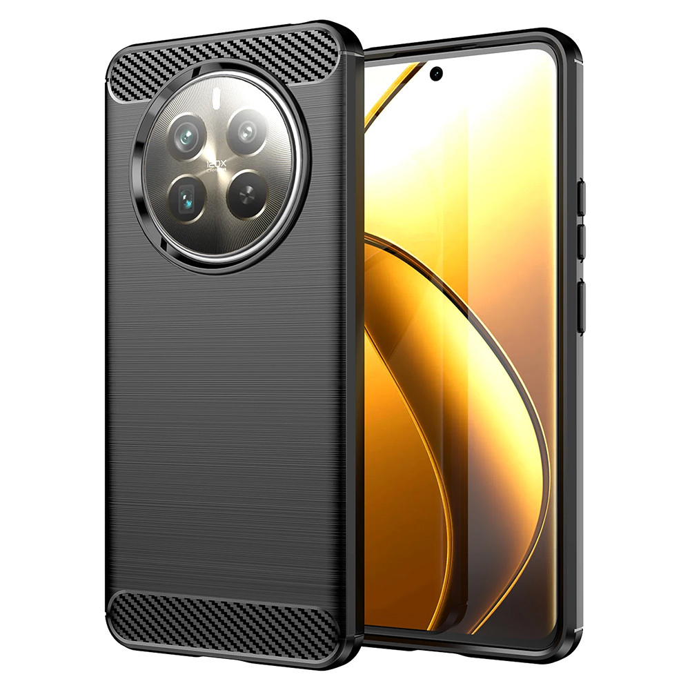 Carbon Suojakuori Realme 12 Pro 5G:lle musta