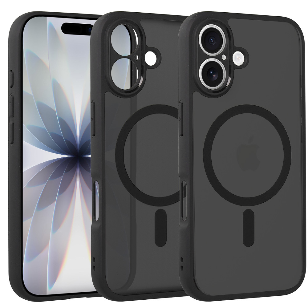 Täysmatta magneettikuori iPhone 17 musta