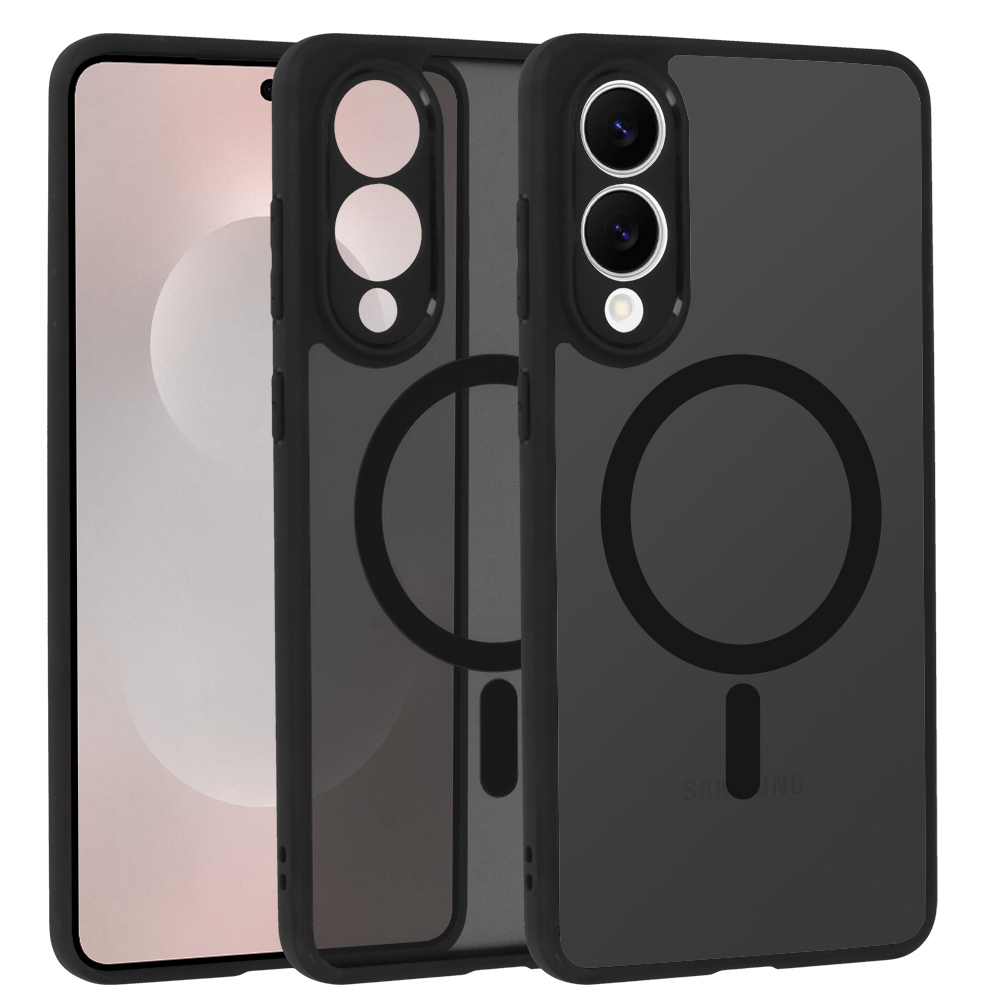 Full Matte Mag Cover Samsung Galaxy S25 Edge:lle musta