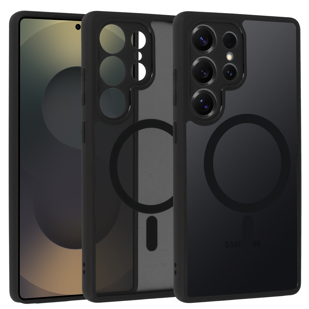 Täysin matta Mag -takakuori Samsung Galaxy S25 Ultra - musta