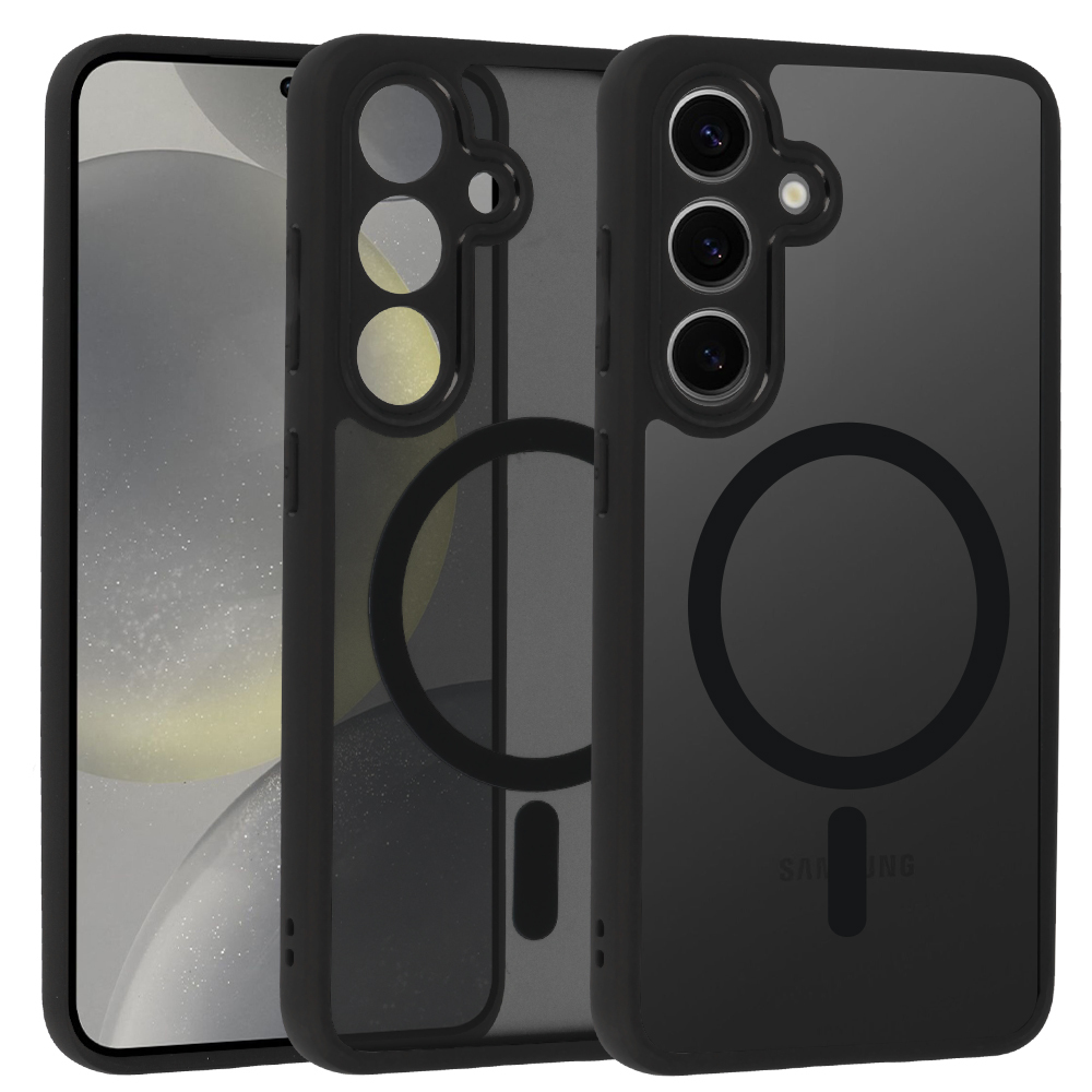 Täysin matta Mag -takakuori Samsung Galaxy S24 - musta