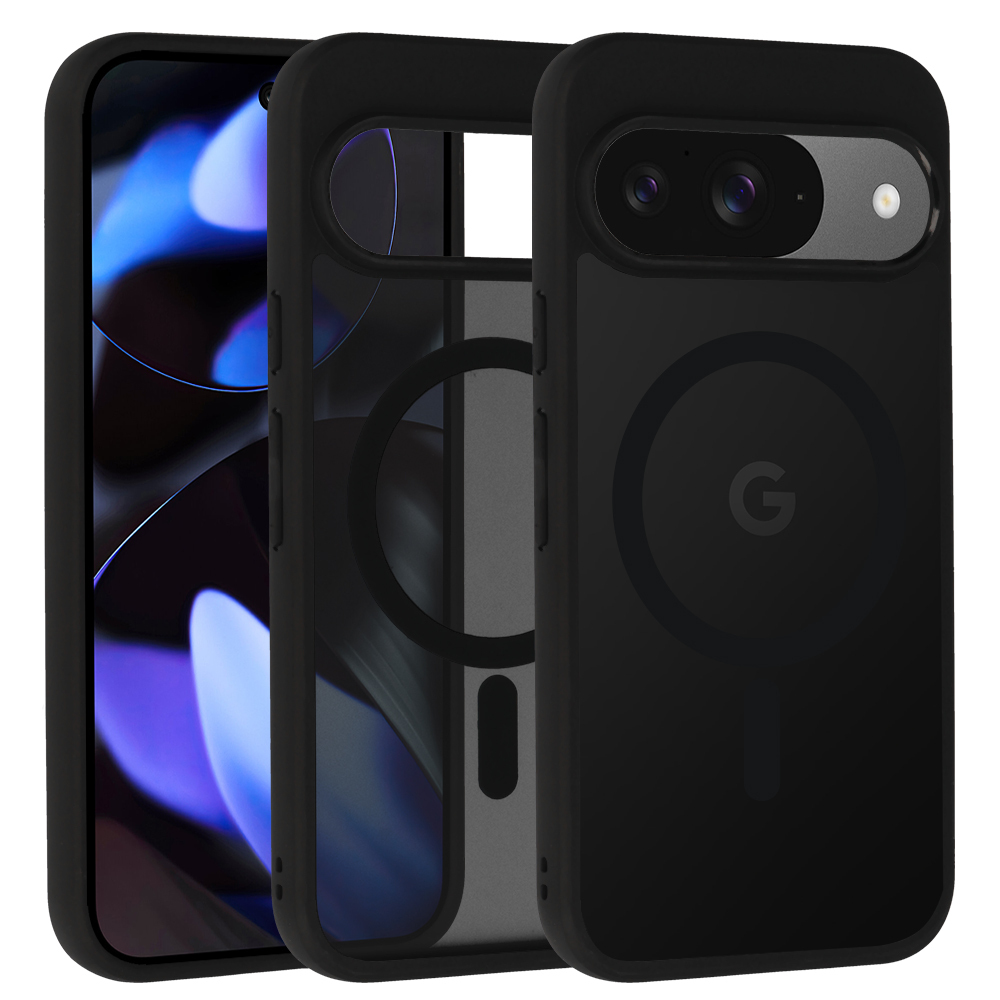 Full Matte Mag Cover Google Pixel 9/9 Pro:lle musta