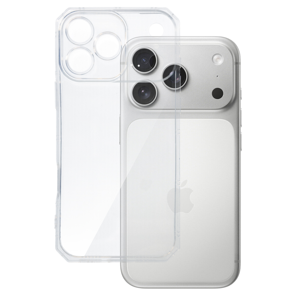 Armor Antishock Suojakuori iPhone 17 Pro:lle läpinäkyvä