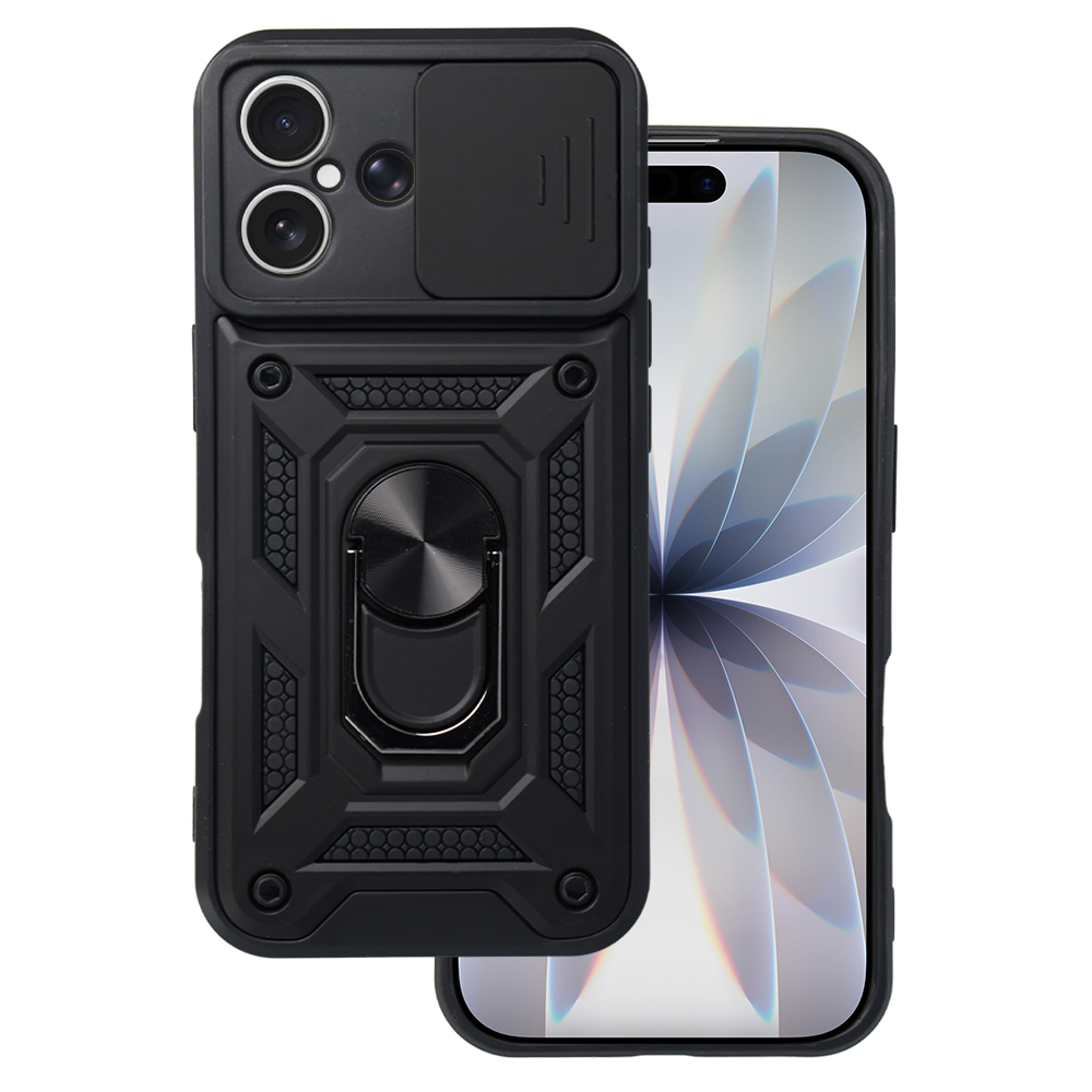 Slide Camera Armor Suojakuori iPhone 17:lle musta