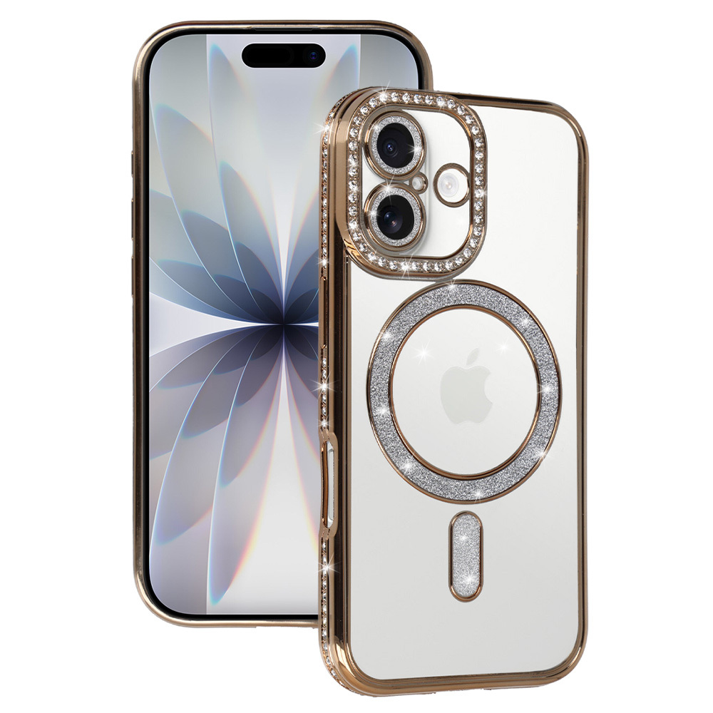 Bling MagSafe Suojakuori iPhone 17:lle kultainen