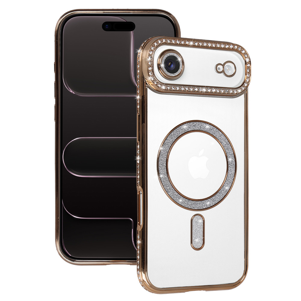 Bling MagSafe Suojakuori iPhone 17 Air:lle kultainen