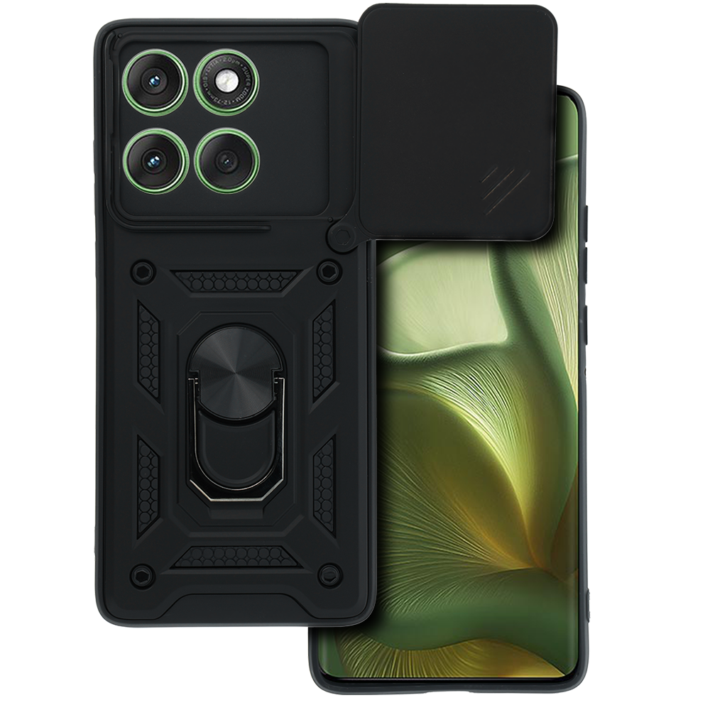 Slide Camera Armor Suojakuori Motorola Edge 60 5G:lle musta