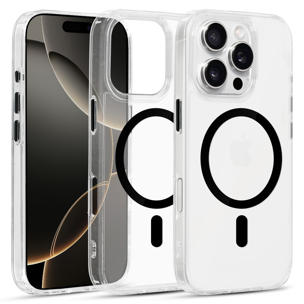 Glossy MagSafe Clear Case iPhone 16 Pro:lle musta