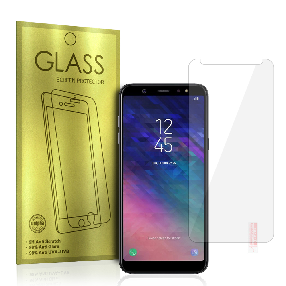 Glass Gold -karkaistu lasi Samsung Galaxy A6 (2018) -puhelimelle, kultainen