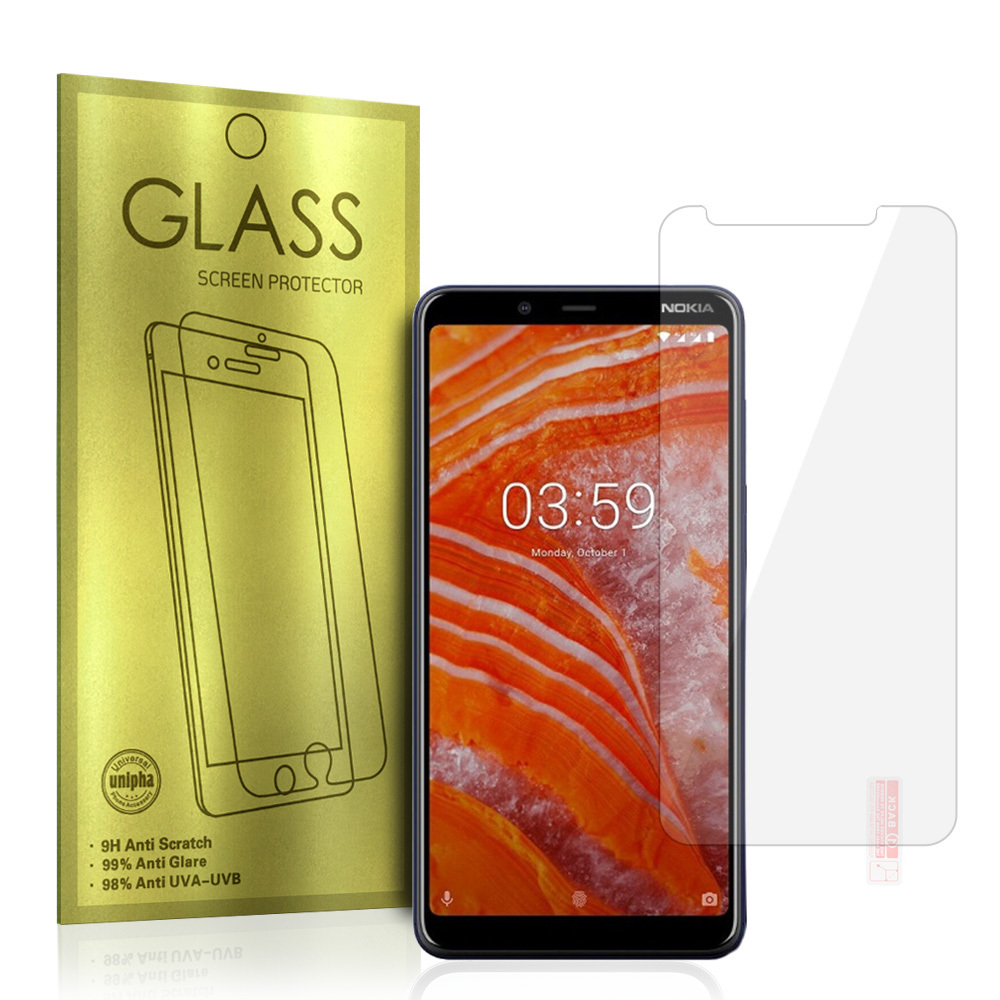 Karkaistu lasi Gold Nokia 3.1 Plus:lle