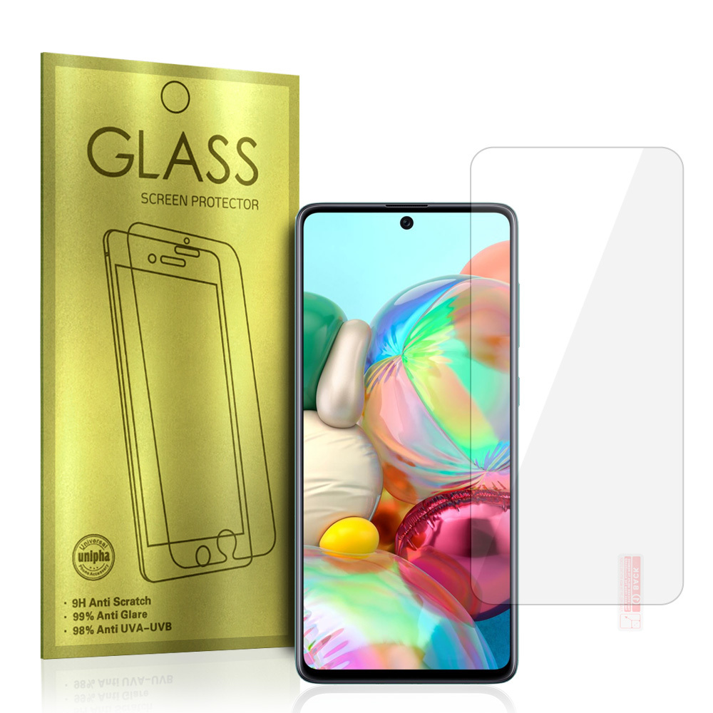 Gold Karkaistu lasi Samsung Galaxy A71:lle