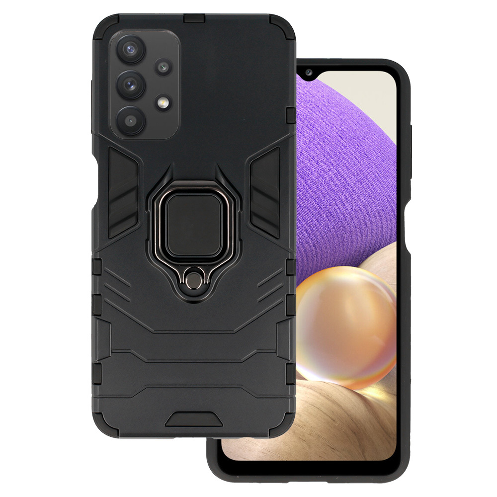 Ring Armor Suojakuori Samsung Galaxy A32 5G:lle - musta