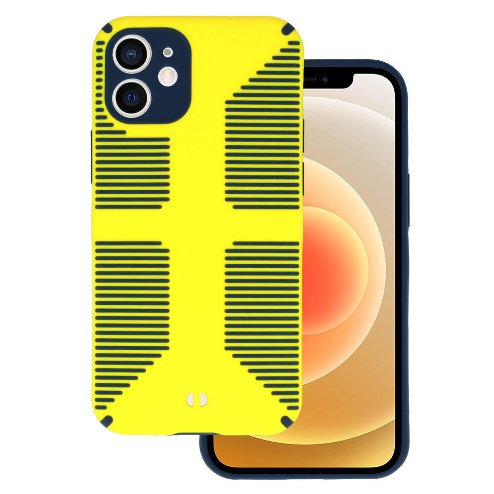 TEL PROTECT Grip Suojakuori iPhone 12 Mini:lle keltainen