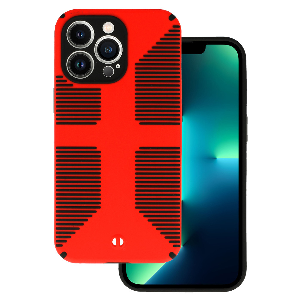 TEL PROTECT Grip Suojakuori iPhone 13 Pro:lle punainen