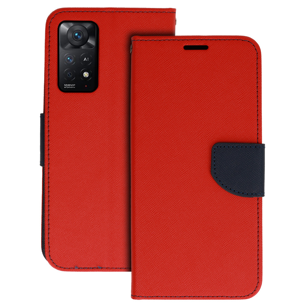 Fancy Suojakuori Xiaomi Redmi Note 11 5G/Note 11S 5G/Poco M4 Pro 5G:lle punainen-laivastonsininen