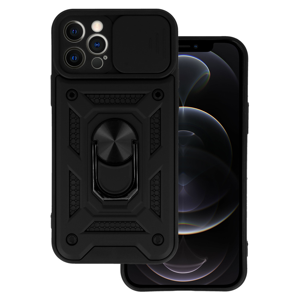 Slide Camera Armor Suojakuori iPhone 12 Pro:lle musta