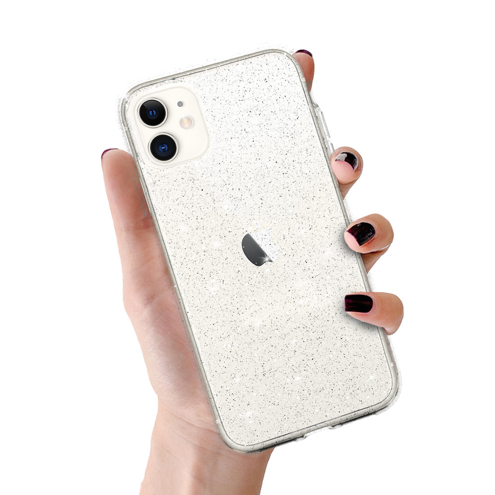 Crystal Glitter Suojakuori iPhone 11:lle - hopeinen